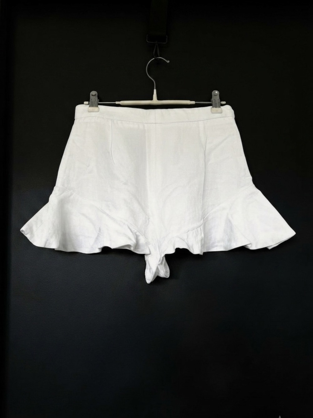 Sandro White Ruffle-Hem Shorts - Picture 8 of 8